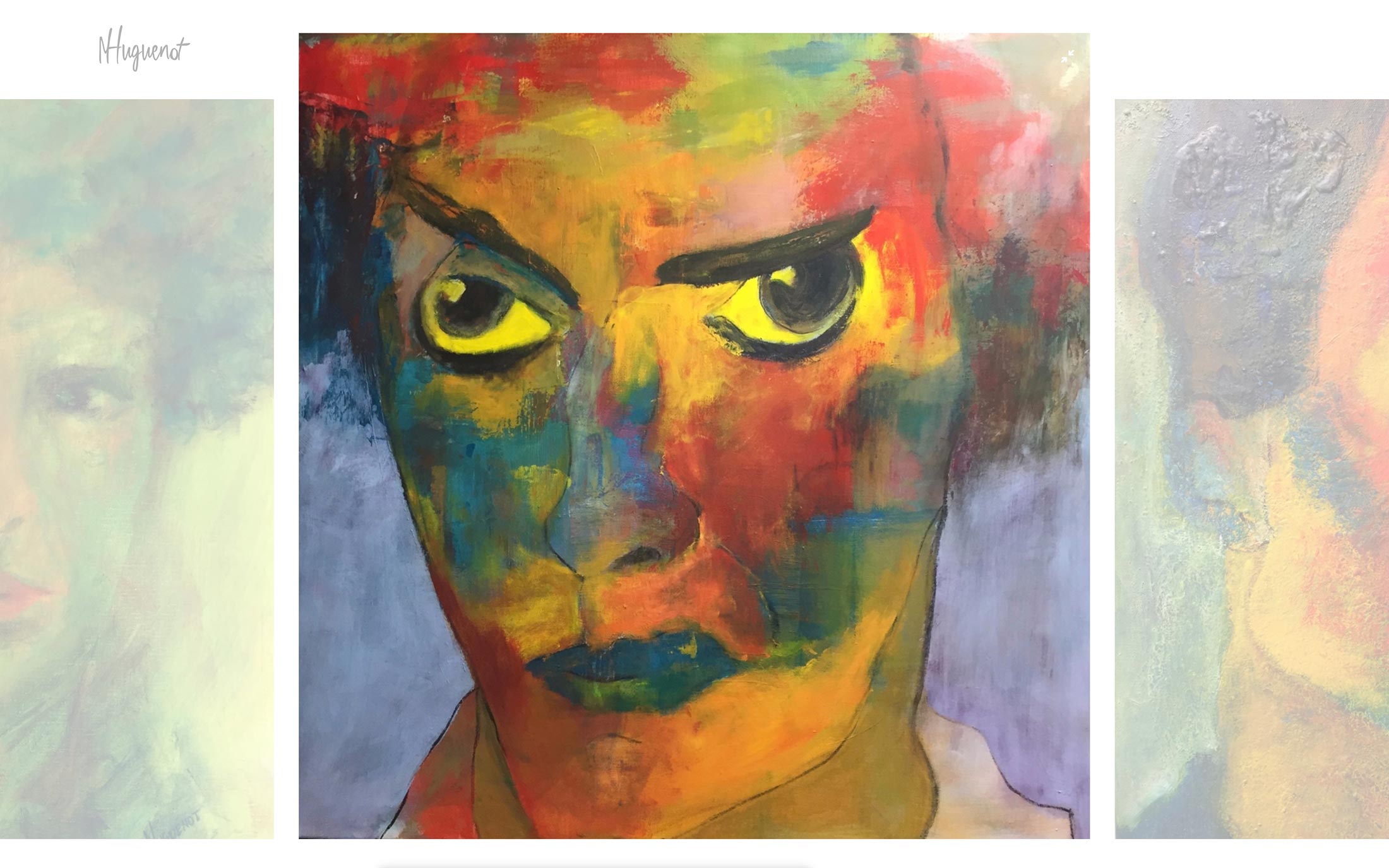 Galerie de tableaux sur les regards par Michèle Huguenot